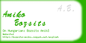 aniko bozsits business card